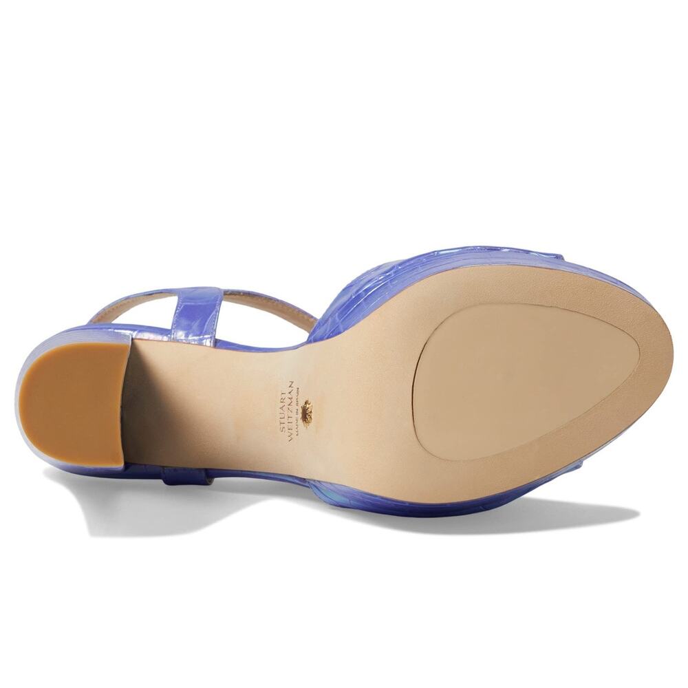 Stuart Weitzman Ryder 95 Platform Sandal, Violet Ice, US 7.5 B - Picture 5 of 6